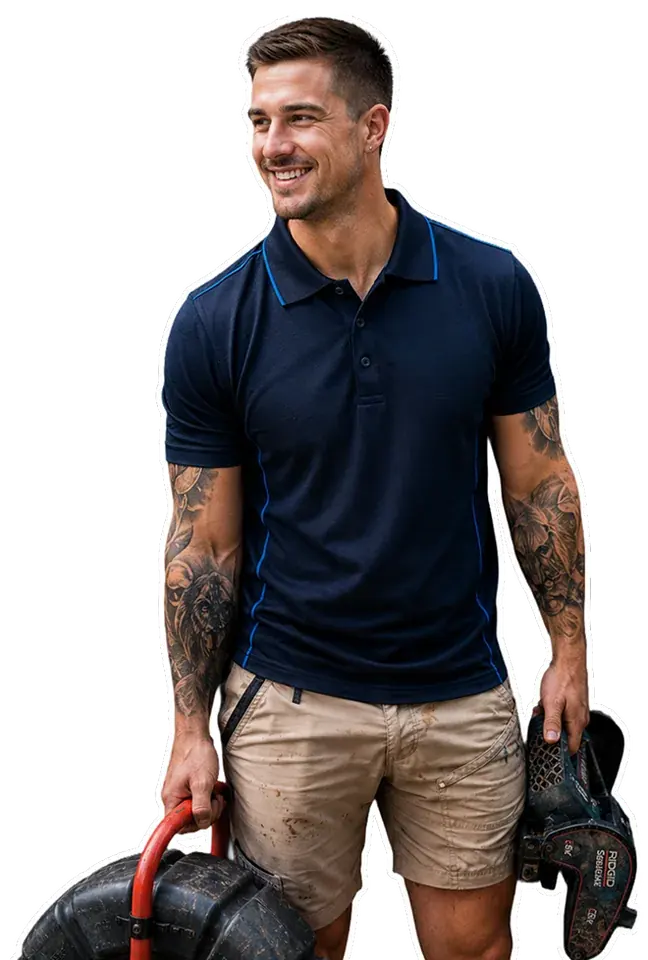 A licensed Kensington plumber with his tools