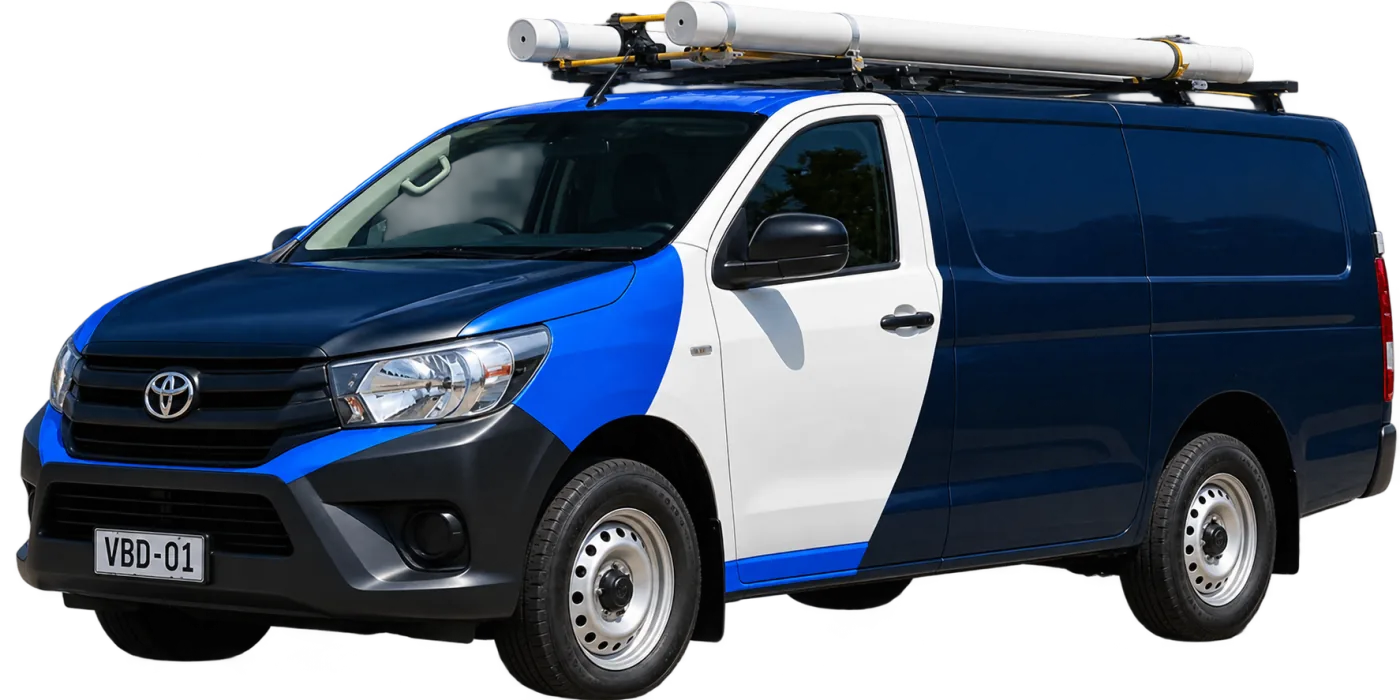 Our van, covering Kensington and the surrounding suburbs